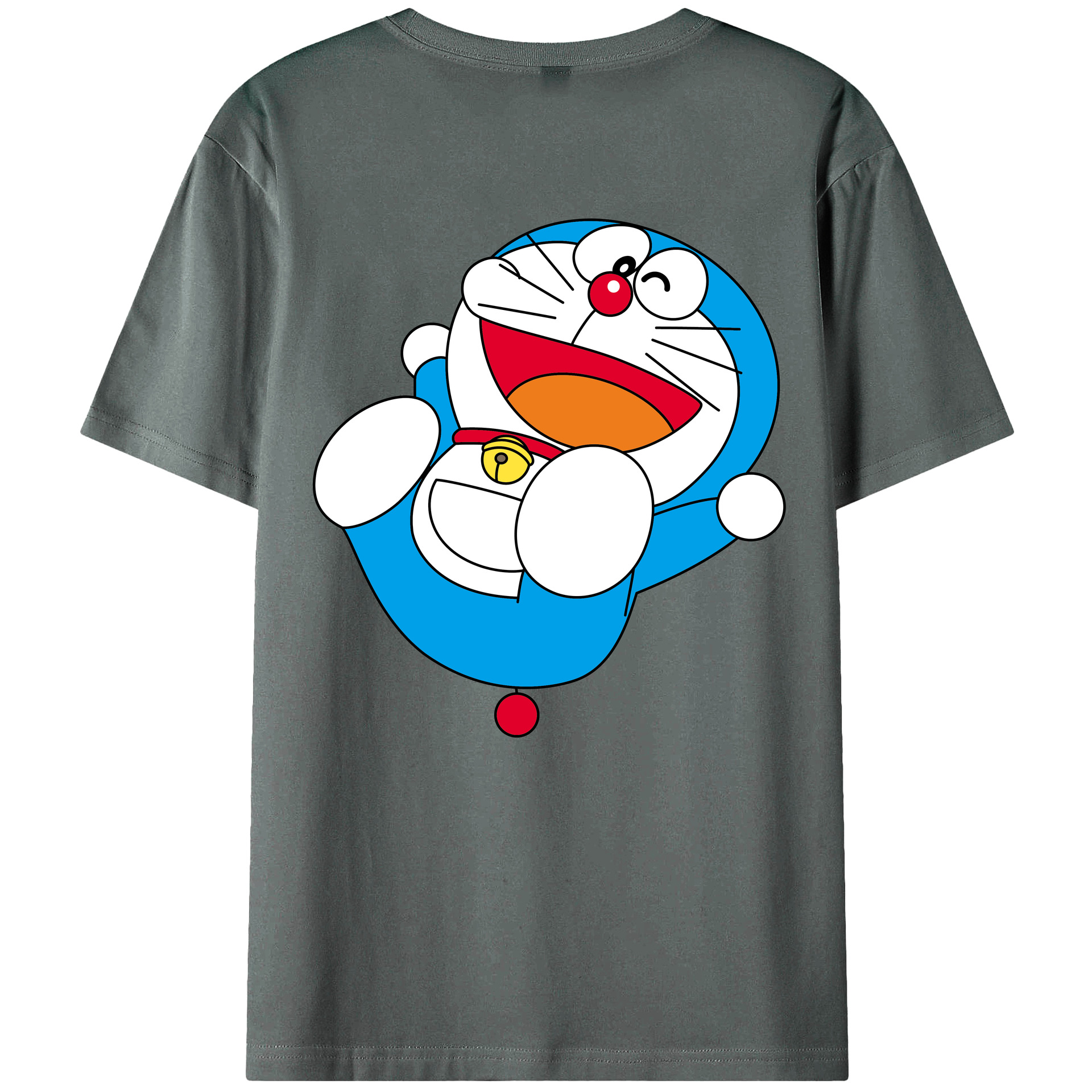 （画像用） ドラえもん Doraemon 綿100％ メンズ半袖Tシャツ（バックプリント） 通気性